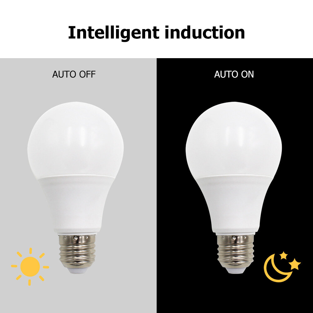 Sound+Light Sensor Control E27 LED Lamp Automatic Smart Sensor Bulb Light