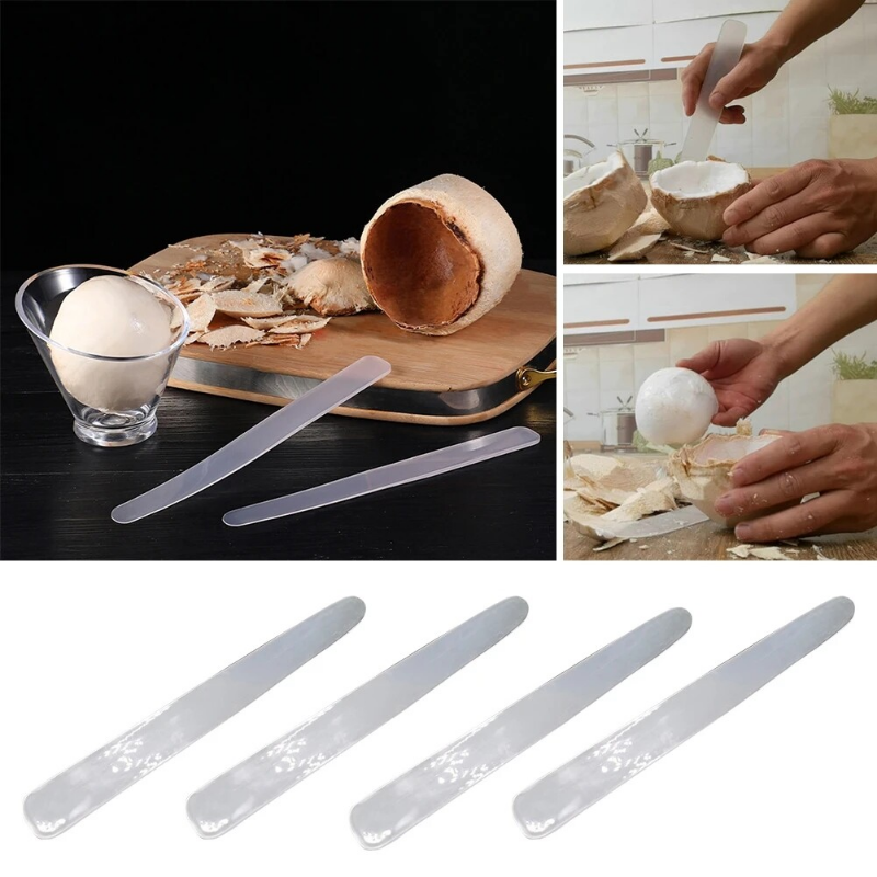 2pcs dừa thịt Remover dụng cụ nhà bếp trứng mềm dao cạo dừa công cụ dễ dàng để hoạt động dụng cụ trái cây