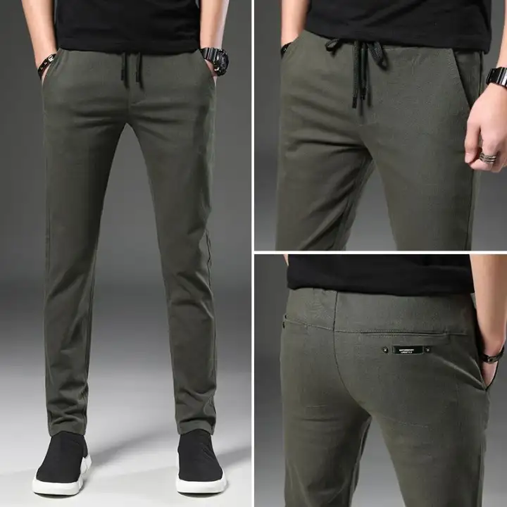 black slim slacks