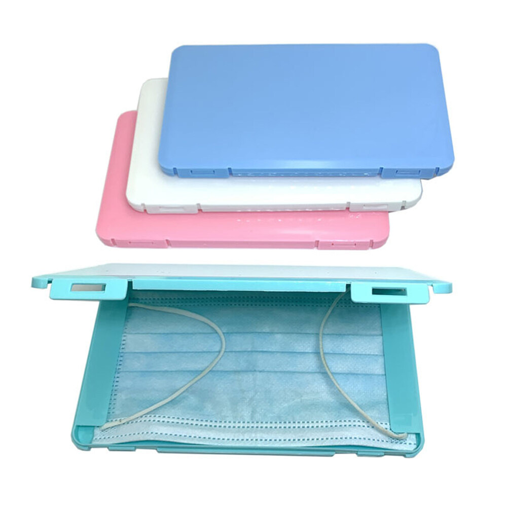 MILANDO Face Mask Storage Box Cover Face Mask Organizer Plastic Storage