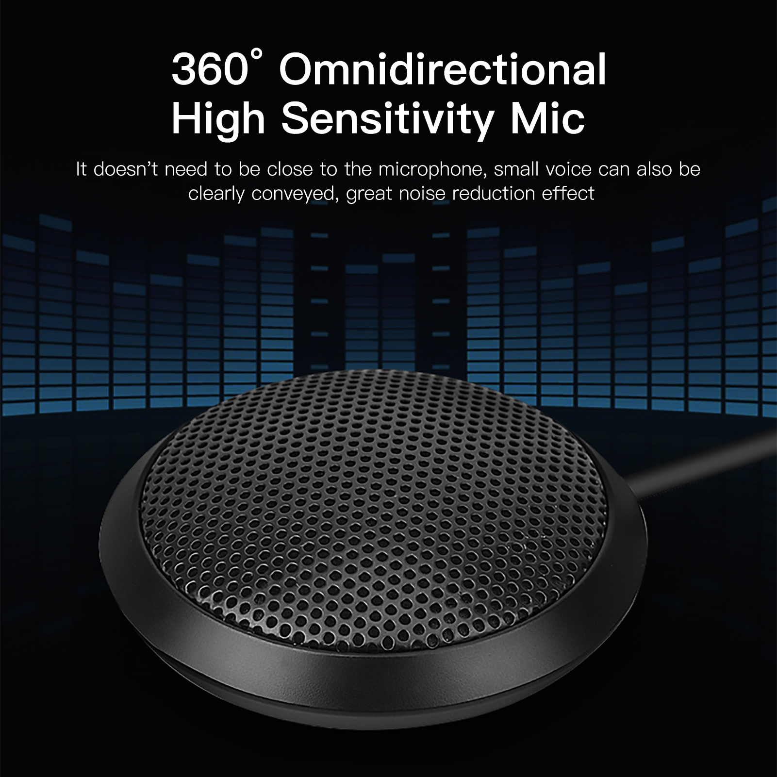 Micro Hội Nghị USB Micro Ngưng Tụ Định Hướng 360 ° Cho Máy Vi Tính Máy Tính Xách Tay Micro Mini Cầm Tay Để Bàn Kim Loại Có Dây Cắm Và Phát Tương Thích Với Windows MacOS Để Quay Video Hội Nghị Trò Chuyện Ghi Âm Chơi Game Trực Tuyến Skype