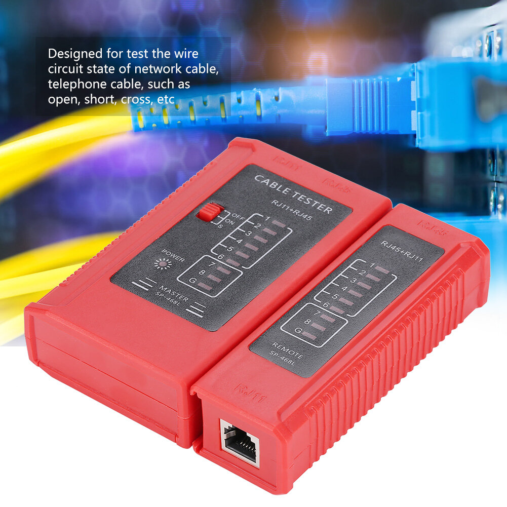 WZ-468 RJ45 and RJ11 Network Cable Tester Ethernet LAN Network Test Tool