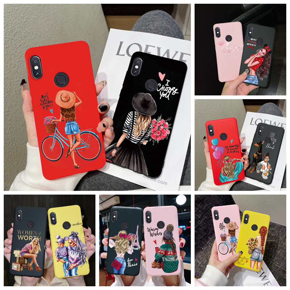 Case For Xiaomi Redmi Note 5 / Redmi Note 5 Pro Casing Stylish Girls Soft Silicone Phone Case Back Cover