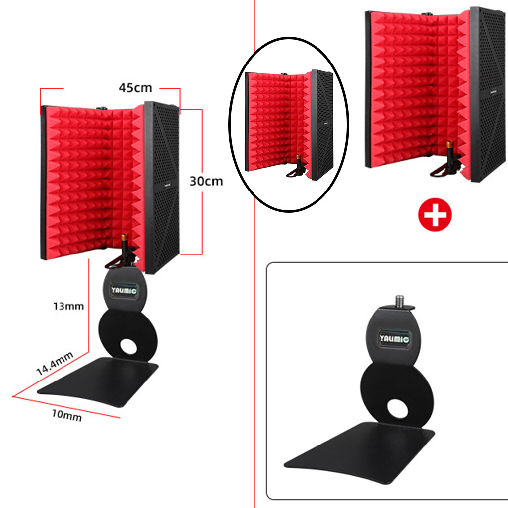 Kowaku Tấm Chắn Micrô Điều Chỉnh Được Tấm Lọc Phản Xạ Cách Ly Buồng Giọng Hát Di Động