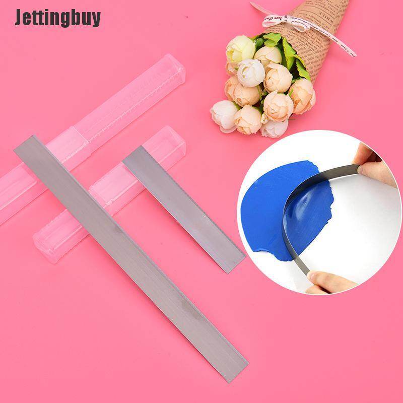 2pcs 4"/8" Stainless Steel Cutters Blades Polymer Pottery Clay Cutting Tools Set