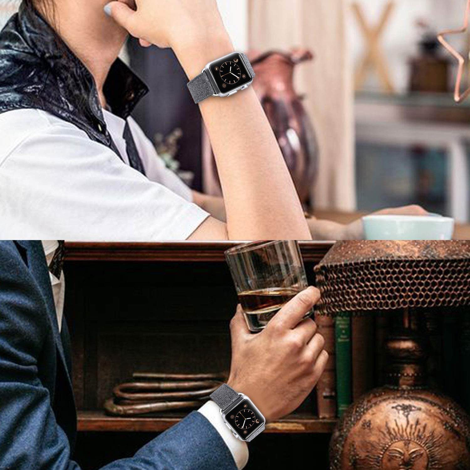 Dây Đeo Bằng Vải Da Thật Cho Samsung Galaxy Watch Active 2