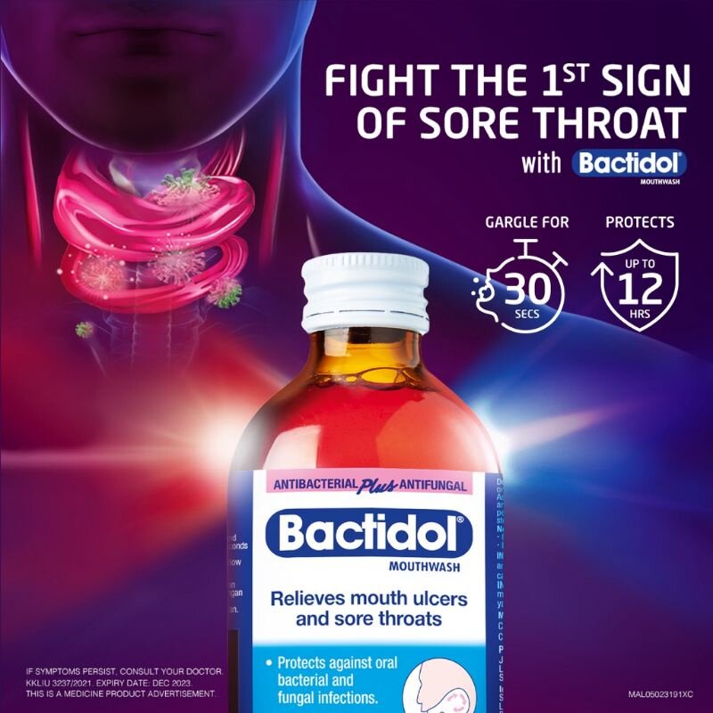 BACTIDOL MOUTHWASH 250 ml Lazada