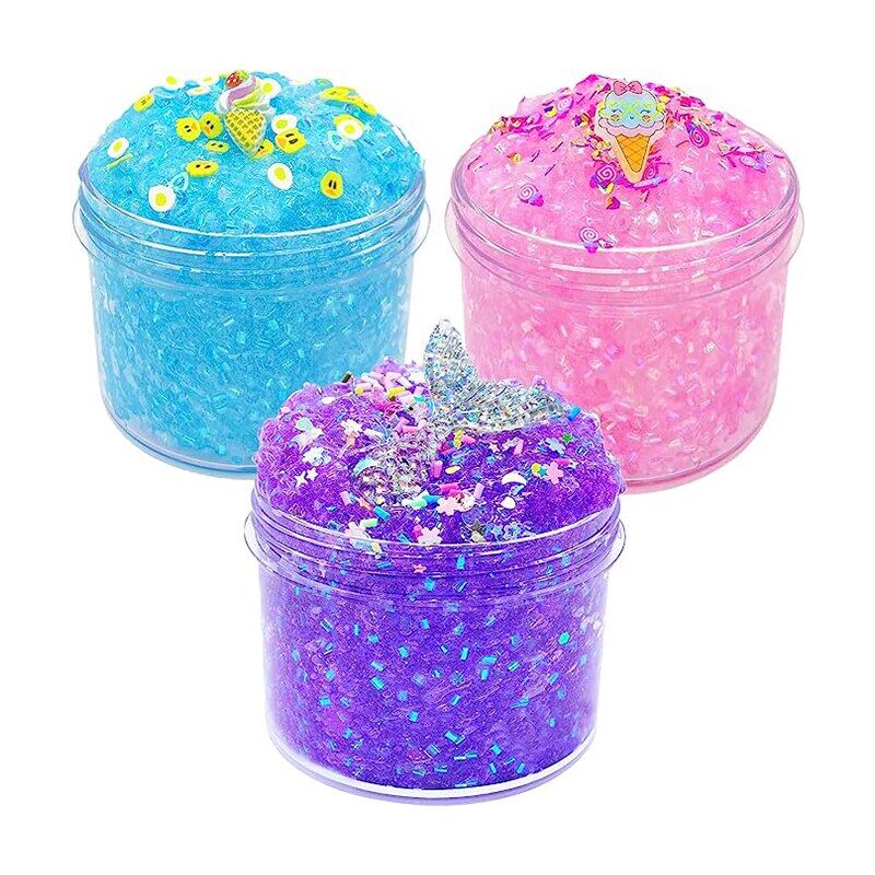 100ml Glimmer Slime For Kids Crunchy Slime Kit Butter Slime For Girls Boys Super Soft And Non-Sticky Party Favors Birthday Gifts