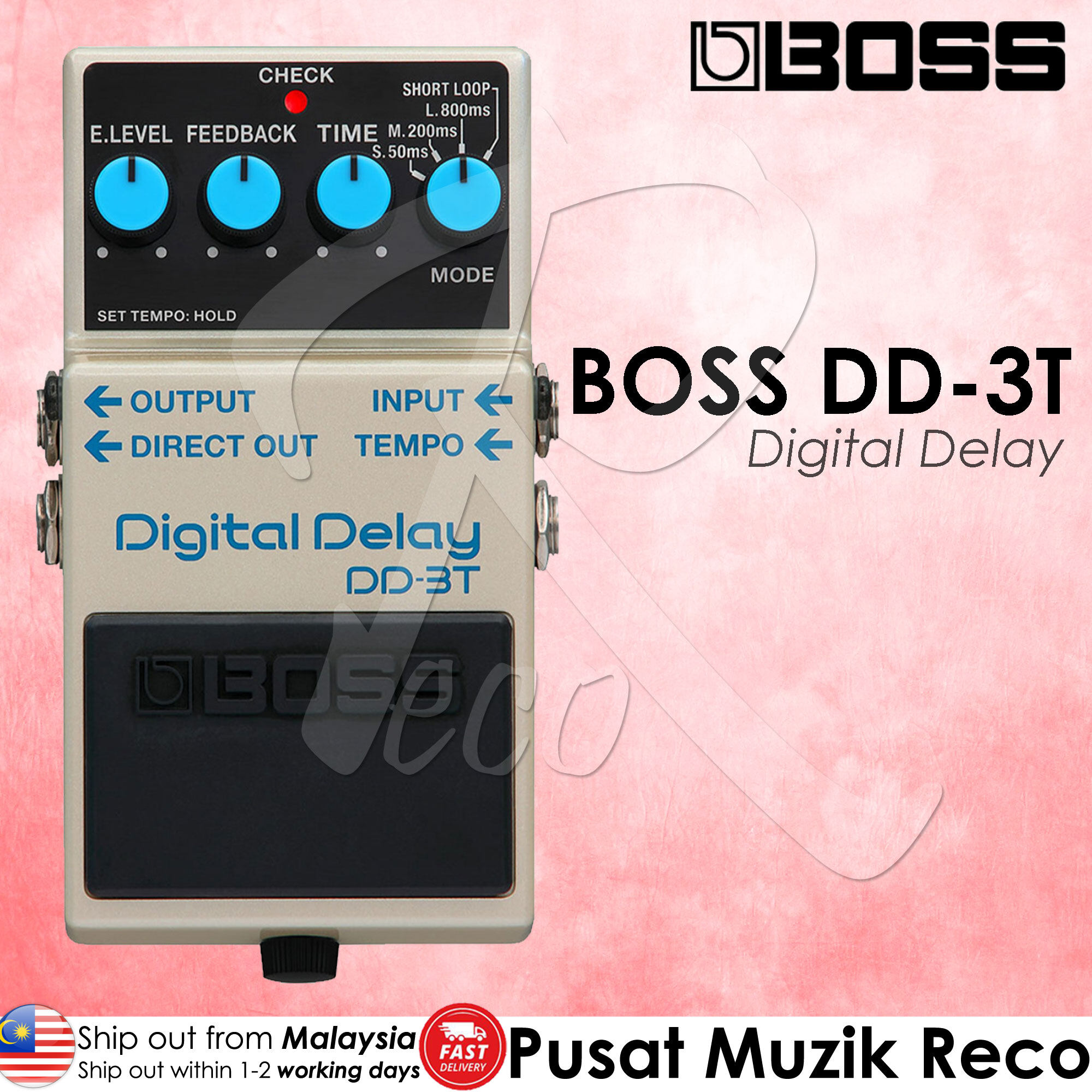 Boss DD-3T Digital Delay Guitar Effect Pedals DD3T DD 3T | Lazada