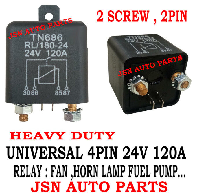 RELAY 4PIN 12V/24V 2SCREW 2PIN 120A HEAVY DUTY FOR ALL CAR 4X4 LORRY