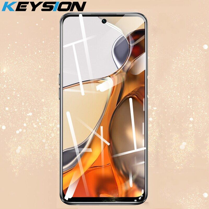 KEYSION Tempered Glass for Xiaomi Mi 11T 11T Pro 5G HD Full Cover Screen Protector Film for Xiaomi Mi Civi Mi 10T Pro 10T Lite