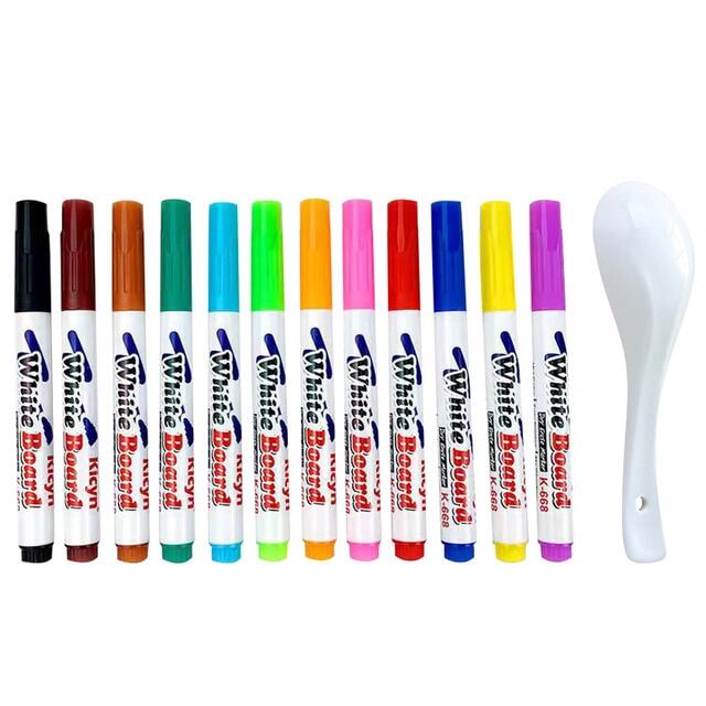 8/12 Colors Magical Water Floating Student Painting Brush Whiteboard Markers Doodle Pen Suspension Kids Educational Painting Pen