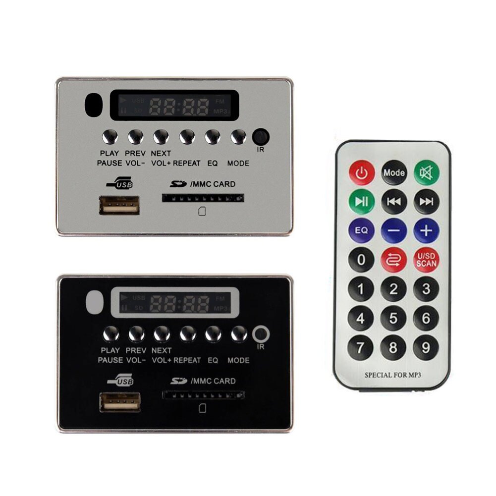 5/12V Car Wireless Bluetooth MP3 Decoder Module USB TF FM Radio Audio Board