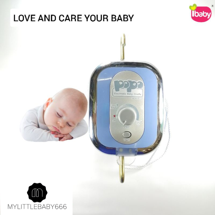 I BABY POPO Buaian Mesin ELECTRONIC BABY CRADLE Auto Buaian Elektrik Ibaby Buaian Machine Motor MUSIC TIMER FullSet Lazada