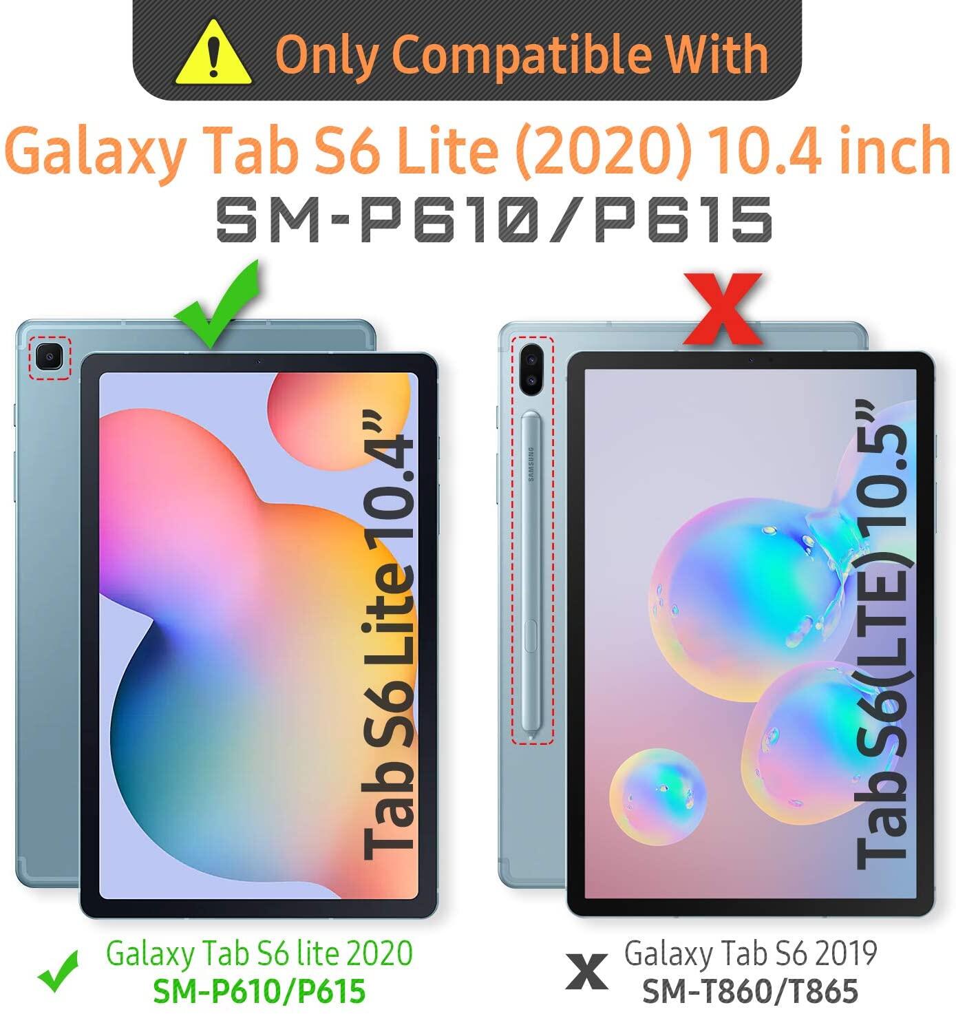 Galaxy Tab S6 Lite trường hợp 2024 2022 2020, gồ ghề chống sốc Trường hợp với 360 Chân quay/dây đeo tay, [Dây Đeo Vai & miếng bảo vệ màn hình tích hợp] Tab Vỏ bảo vệ S11/S10 FE/S10 Lite/S9 FE/S8/S7, Tab A11 Plus/A9 Plus/A8