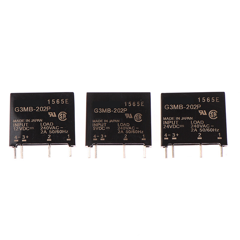MREDL 1Pc 5V 12V 24V DC-AC Solid State Relay Module G3MB-202P-5VDC PCB SSR AC 240V 2A Snubber Circuit Resistor Relay Switch