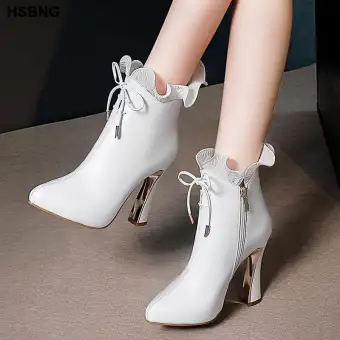 white short boots
