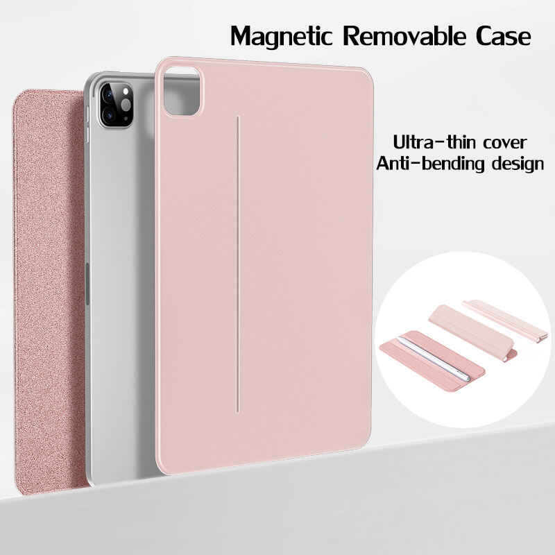 KENKE iPad Case Detachable 3-in-1 Slim Magnetic Detachable Rimless Case for iPad 2024 Pro 11 inch ipad air 6th gen 13 inch pro 13 inch Air 4 air 5th gen 2022 Mini 6 Pro 11 2018 ipad 10 ipad casing Charging Smart Case Cover Auto Sleep/Wake
