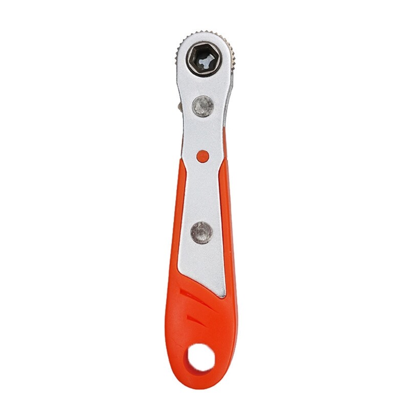 Mini Magnetic Ratchet Wrench 1/4 (6.35mm) Hexagon Torx Bidirectional Control for Single/Double Head Screwdriver Tool