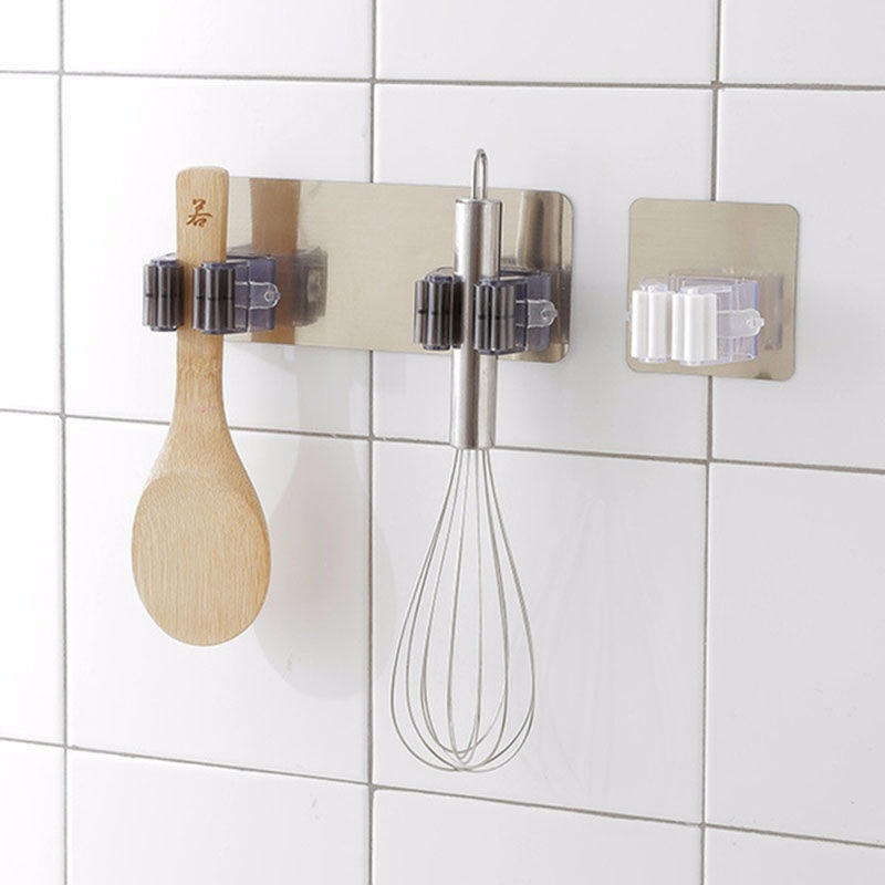 【Decoration】móc Dính Đa Năng Móc Treo Đồ Treo Cây Lau Nhà Gắn Tường Móc Treo Chổi Cọ Có Móc Chắc Chắn Phòng Tắm Nhà Bếp
