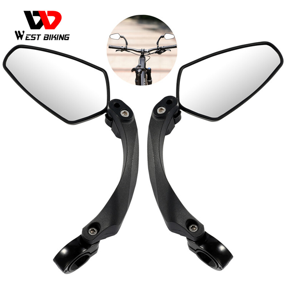 WEST BIKING Bike Rearview Mirror Adjustable Motorcycle Handlebar Reflector