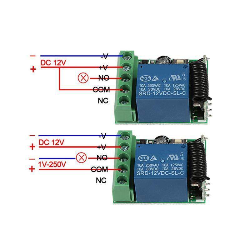 DC 12V 1CH 433MHz Universal Wireless Remote Control Switch RF Relay Receiver 433 MHz Transmitter Button Module Diy Kit