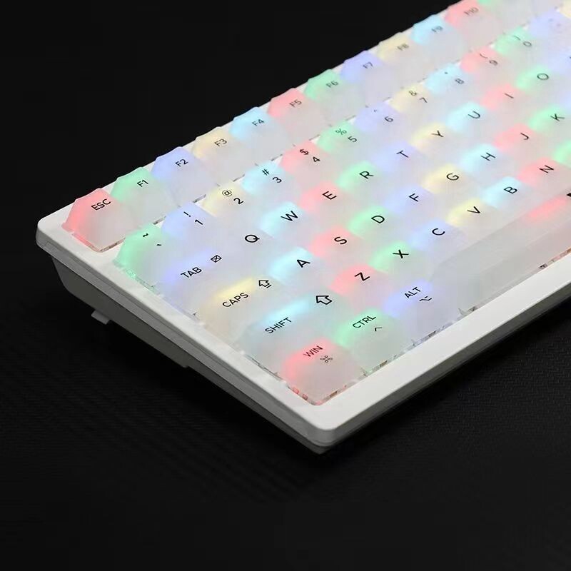 Milky white Shine Through Keycap 122 Keys Cherry Profile PC For Cherry MX Switch Mechanical Keyboard Keychron/RK61/GK61/Anne Pro 2