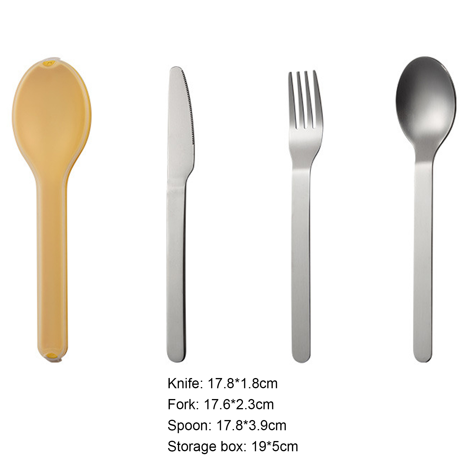 Sanwood® 1 Set Cutlery Set Rustproof Non-slip Stainless Steel Long Handle Spoon Fork Cutter Tableware Set for Camping Cutlery Set Rustproof