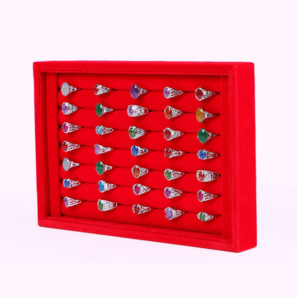 Ring Earrings Organizer Ear Studs Display Stand Holder Rack Tray Plate Box Case