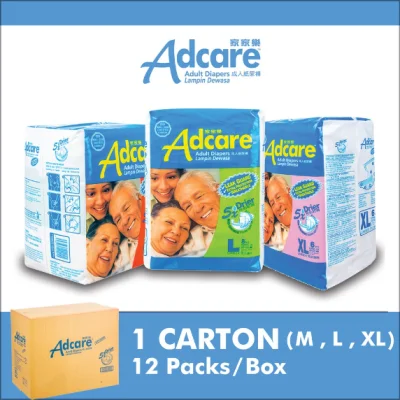 Adcare tape diapers / Adcare Adult Diapers Leak Guard x 12 BAGS