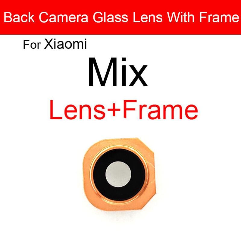 Camera Glass Back Cover With Metal Frame Holder For Suitable For Xiaomi Mi Mix 2 2S 3 Main Camera Glass Frame Replacement Parts