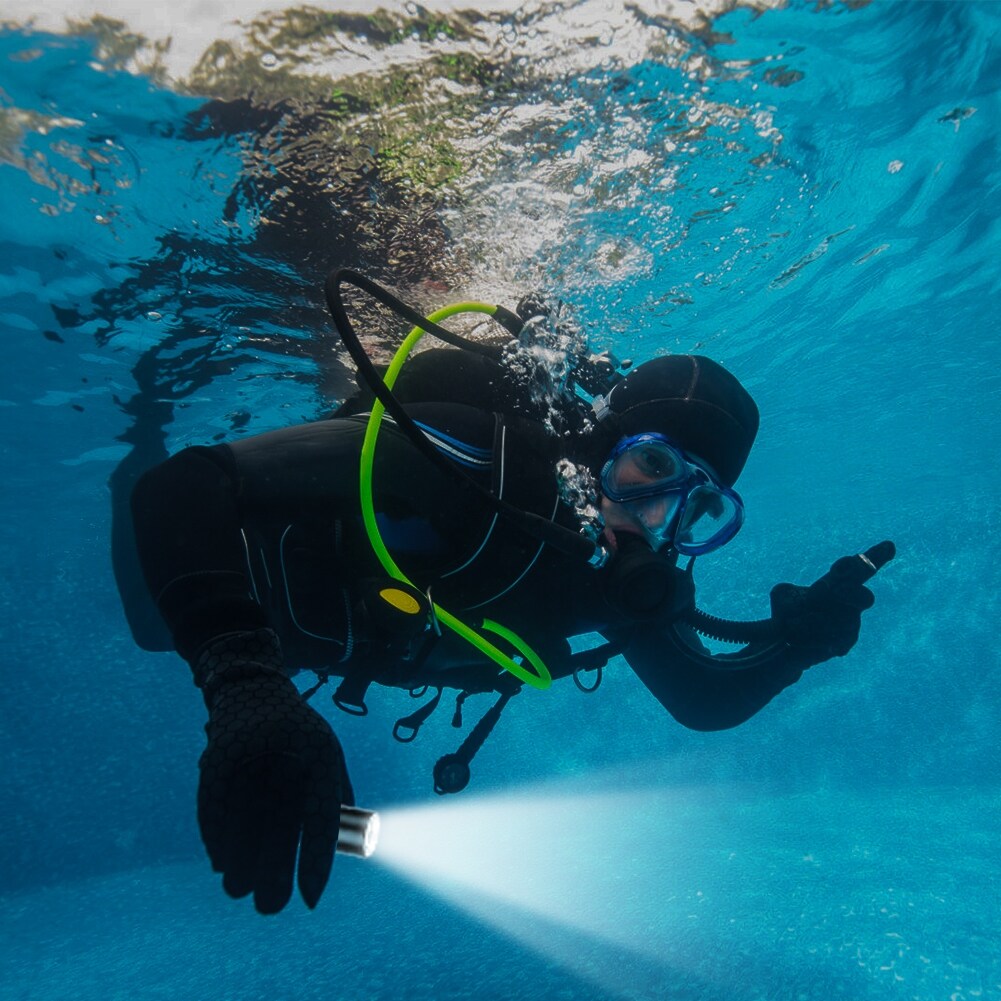{hot} LED Flashlight LED Waterproof scuba Diver Diving Swimming Flashlight underwater Flash Light Torch