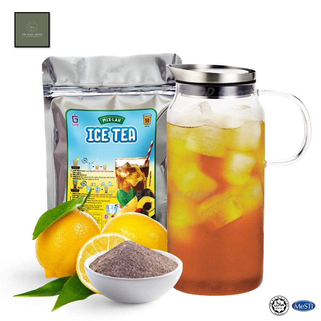 THE BAKE MOOD GFB MIXLAH Instant Iced Tea Powder Lemon Tea / Peach