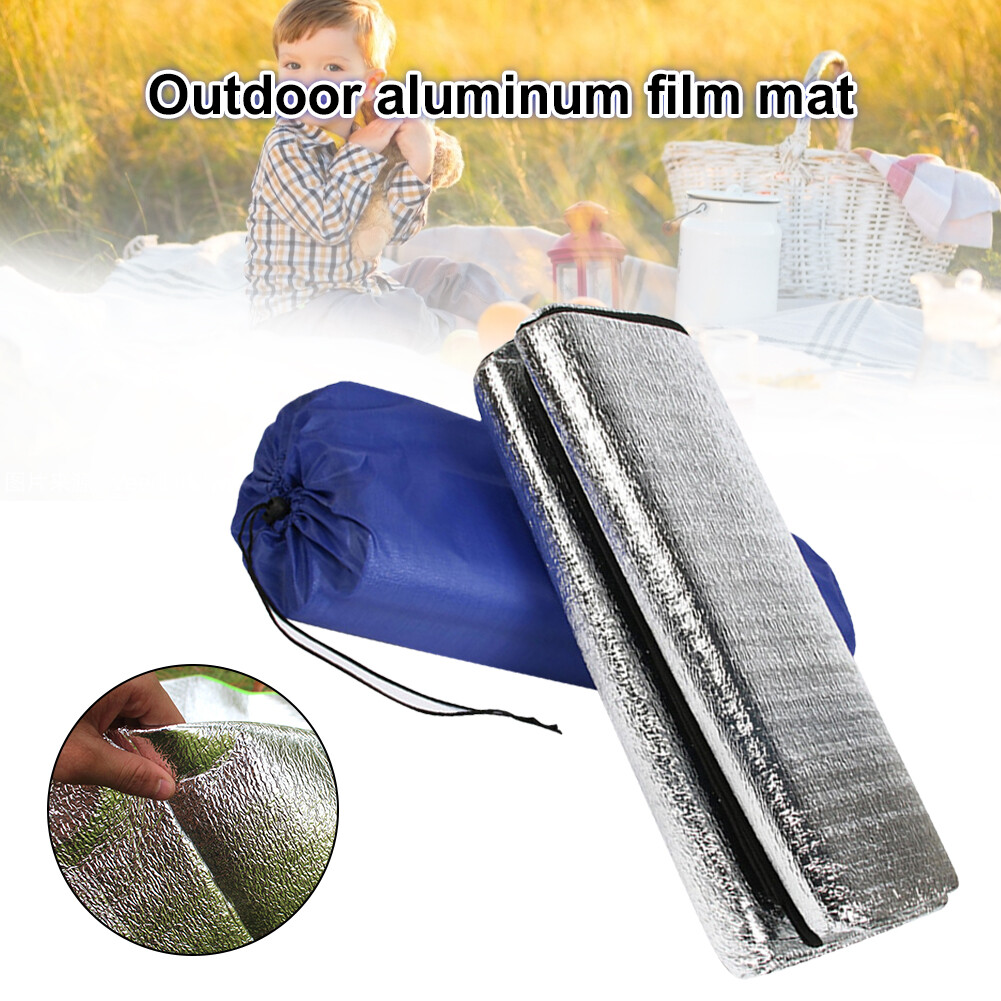 JPK Ultralight Waterproof Camping Mat Picnic Blanket Beach Mattress Sleeping Pad Aluminum Foil EVA Foam Mat Outdoor Tent Footprint