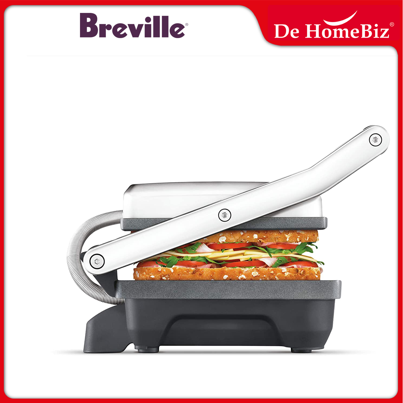 breville grill and panini press in stainless steel