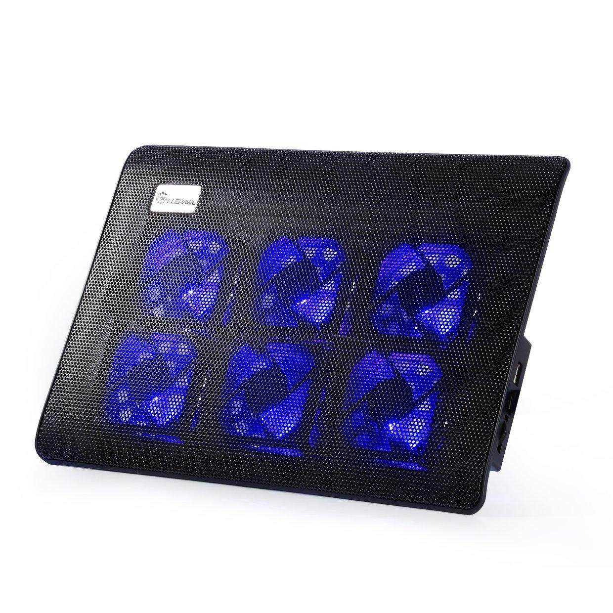 Hot Deals ELEPAWL Super Mute 6 Fans Laptop Cooler Laptop Notebook Computer Fan Base Malaysia