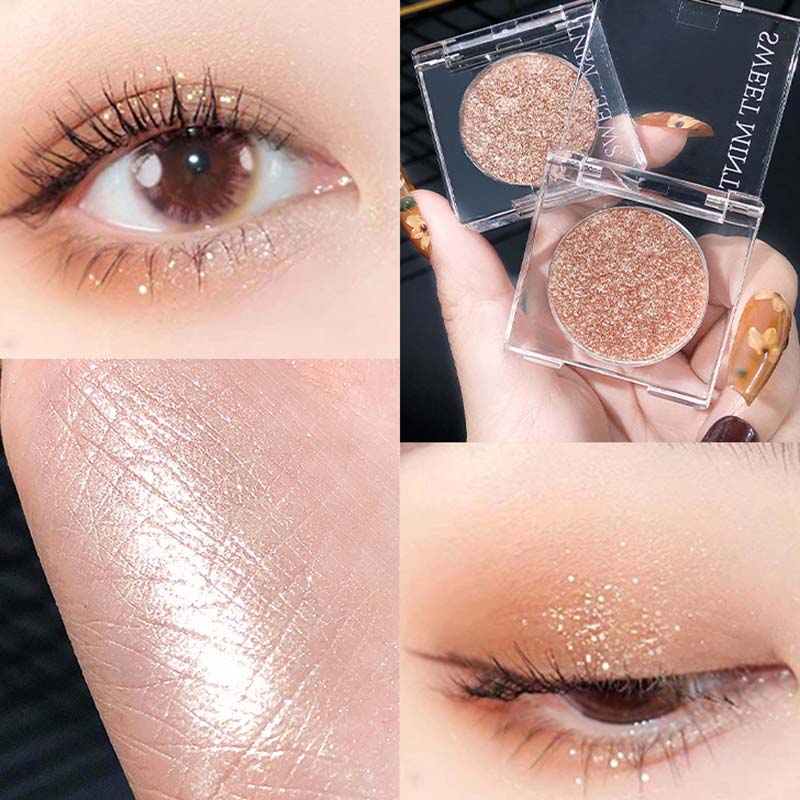Phấn mắt nhũ lấp lánh phấn mắt đơn sắc lâu trôi không thấm nước phấn mắt mỏng lấp lánh
