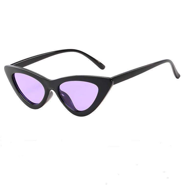 Women Cat Eye Sunglasses UV400 Small Narrow Lens Tortoise Shell Frame Sun Glasses Retro Shades