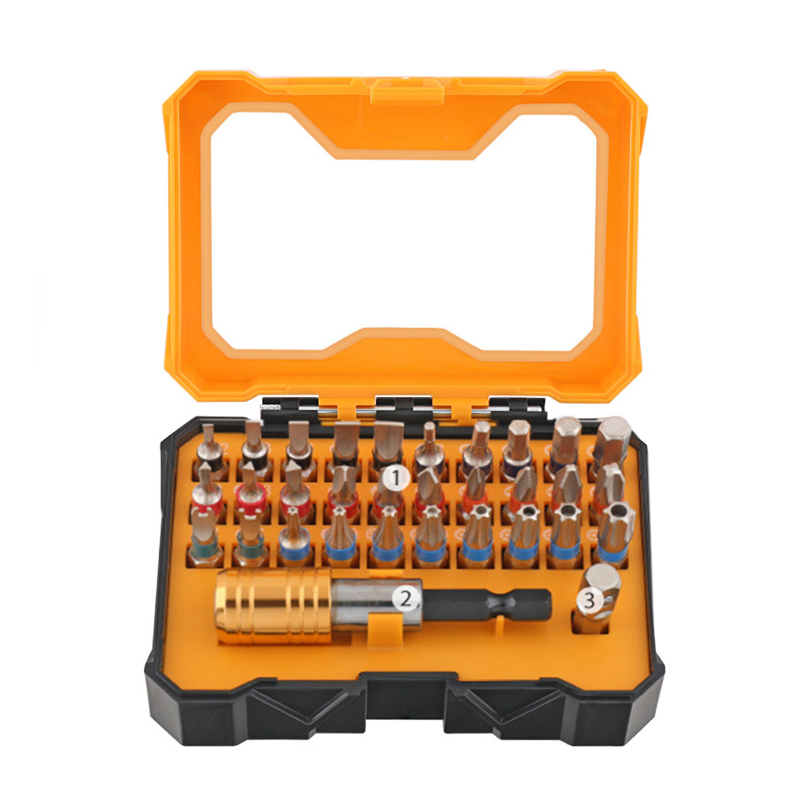 Farfi 1 Set Screwdriver Set Hardware Tool 32 in 1 One-way Cross Screwdriver Bits Head Workshop Supply Screwdriver Bits Head