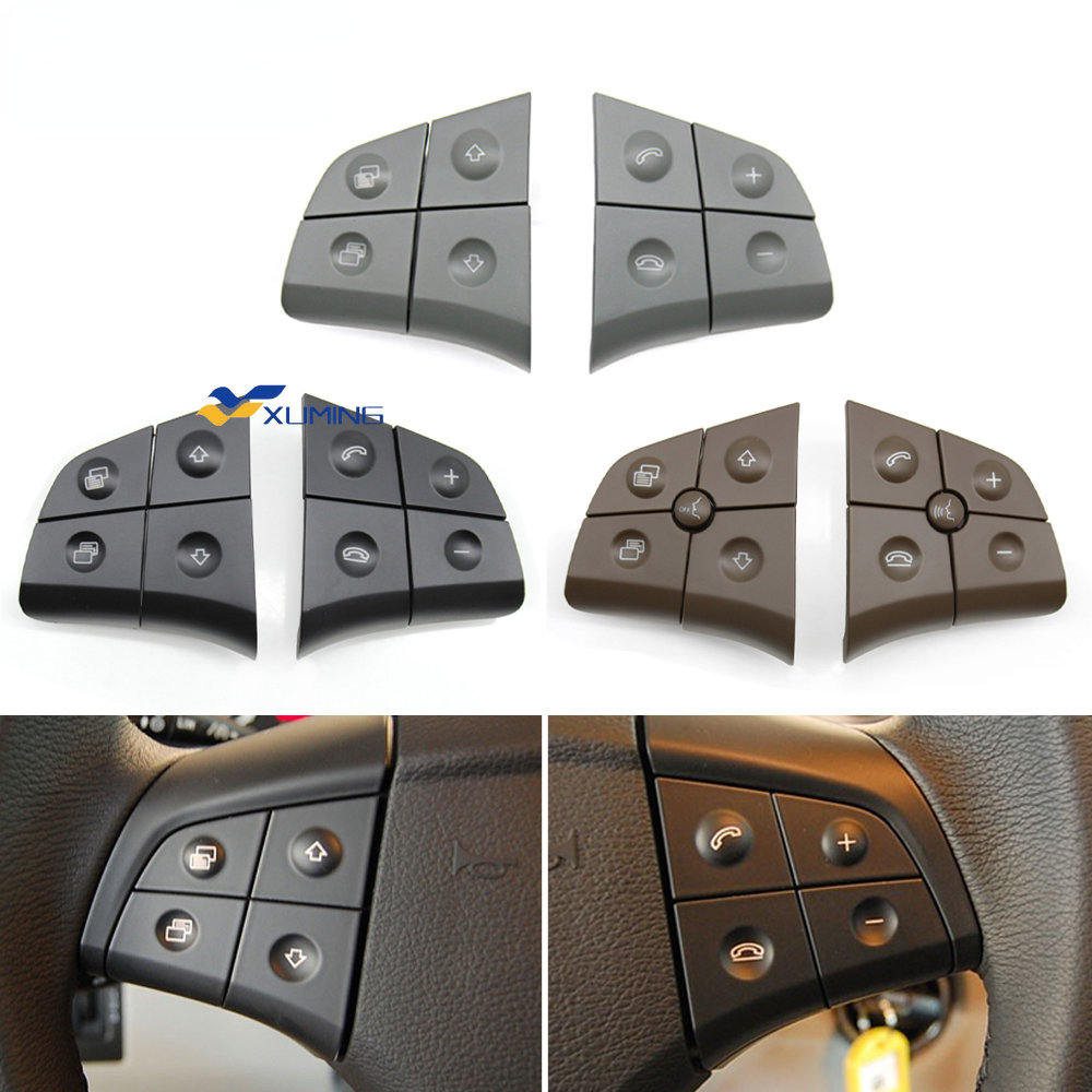 Xuming Bộ Nút Vô Lăng Xe Hơi Đa Năng Phím Điều Khiển Điện Thoại Cho Mercedes Benz W164 W245 W251 ML GL300/350/400/450 2006-2009