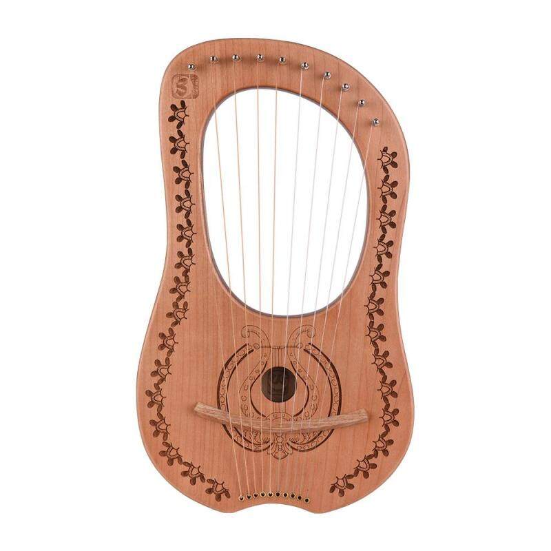 Walter.t 10-String Wooden Lyre Harp Metal Strings Maple Wood Topboard Mahogany Backboard String Instrument with Carry Bag WH-11 Malaysia