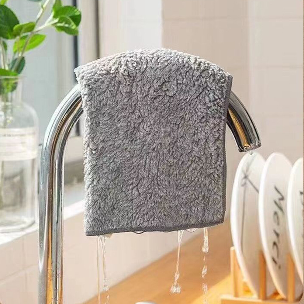 1/ 5 cái khăn lau treo nhà bếp hình vuông vải đĩa sợi microfiber siêu thấm khăn lau chất tẩy rửa nhà bếp khăn tay mềm Khăn lau bụi khăn tay phòng tắm