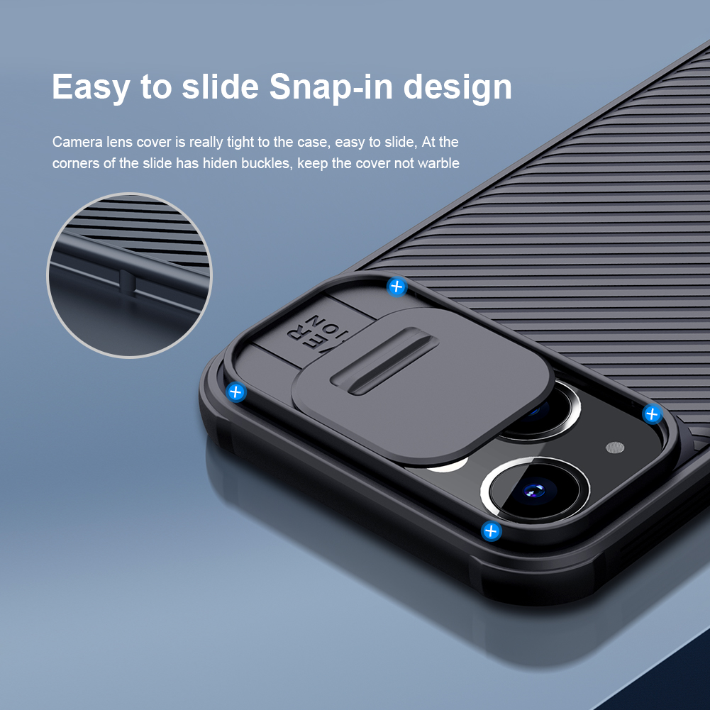 Nillkin CamShield Pro Magnetic Casing for iPhone 13 mini TPU + PC Phone Case Slide Camera Protect Privacy Back Cove ( Not include Wireless Charging )