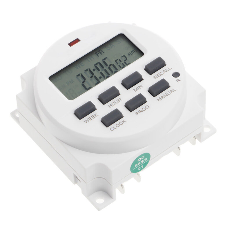15.98 Inch LCD Digital Timer 12V DC 7 Days Programmable Time Switch TM618N-4