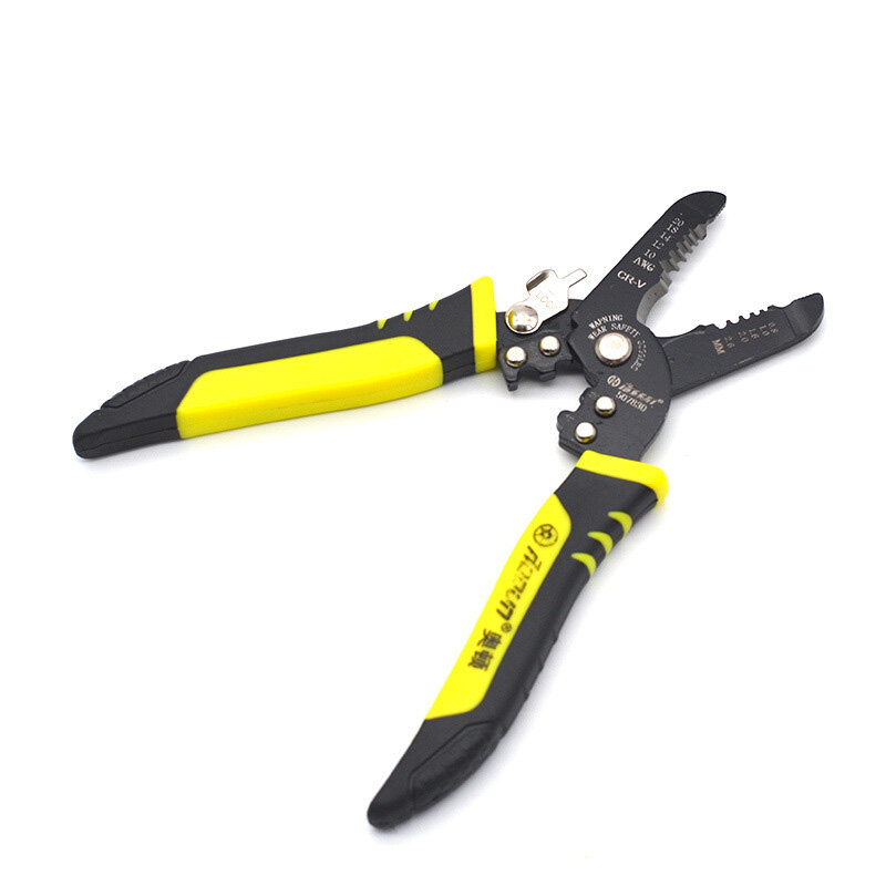Multi-function wire stripping pliers 7 inch diagonal mouth pliers wire cutting wire stripping pliers electrician cable stripping pliers