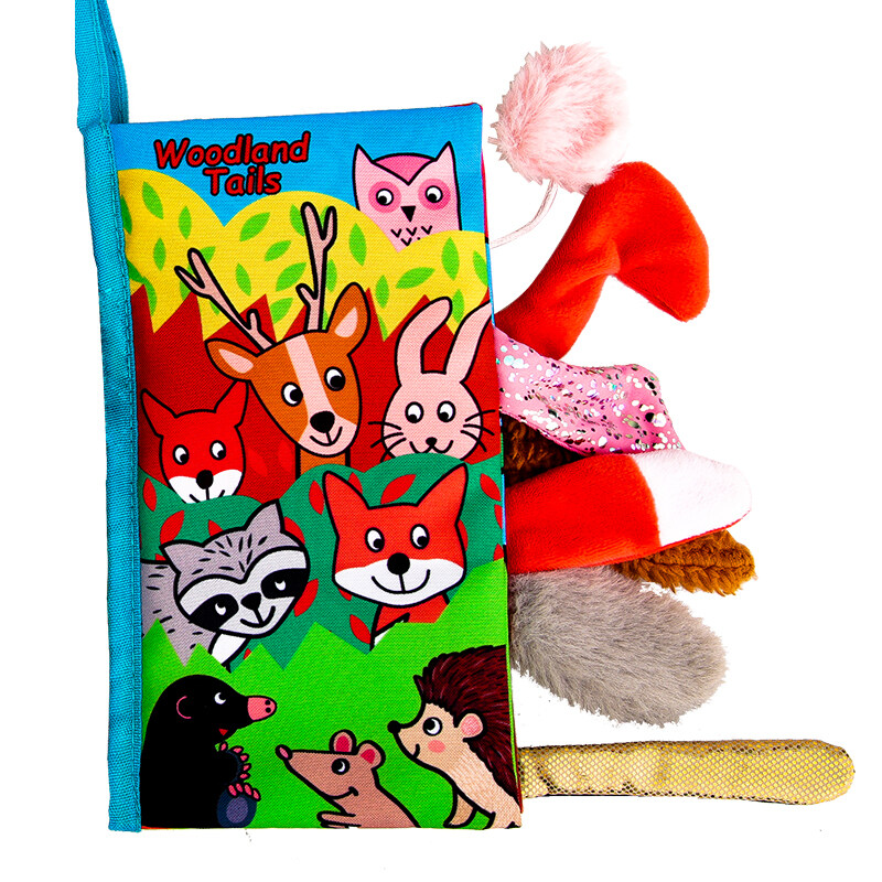 [Pickmine] KID 3D Animal TAILS หนังสือผ้าเด็กปริศนาของเล่นพัฒนาหนังสือหนังสือการศึกษา สี forest สี forest