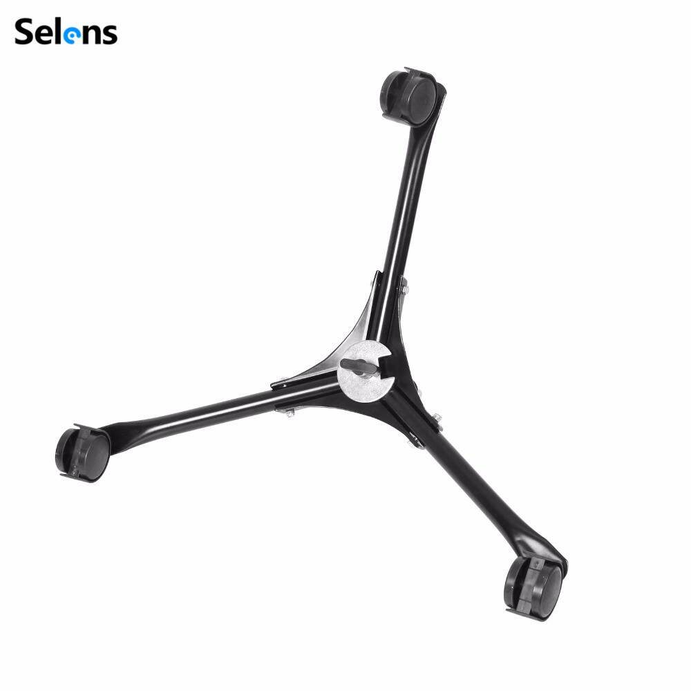 Selens Light Stand Tripod 8 inch Low Floor Roller Wheel Light Stand Foldable Support Bracket For Softbox Flash For low-background light