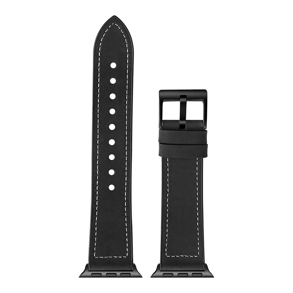 Genuine Leather Silicone Band Strap for Apple Watch Series Apple Watch Series 7 6 SE 1 2 3 4 5 38mm 40mm 42mm 44mm 41mm 45mm