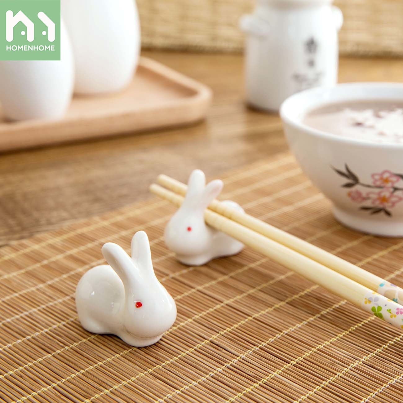 Homenhome 2 Chiếc Giá Để Đũa Giá Để Đũa Giá Đỡ Đũa, Bộ Đồ Ăn Gia Đình Sáng Tạo, Giá Đỡ Đũa Gốm Giá Đỡ Đũa