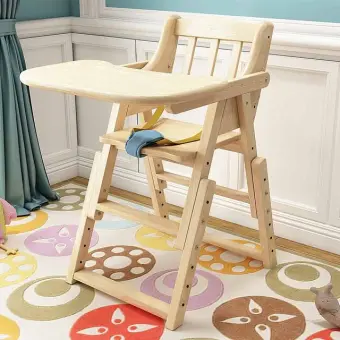 wooden baby feeding chair